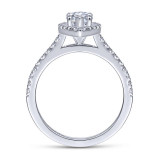 Gabriel & Co. 14k White Gold Contemporary Halo Engagement Ring - ER6419M4W44JJ photo 2