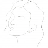 14K White Multi-Color Sapphire Bar Earrings - 86951600P photo 3