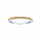 Gabriel & Co. 14k White Gold Citrine Stackable Ring photo 2