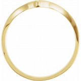 14K Yellow Grooved V Ring - 40134167P photo 2