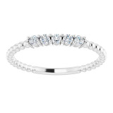 14K White 1/6 CTW Diamond Stackable Ring - 71927605P photo 3