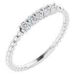 14K White 1/6 CTW Diamond Stackable Ring - 71927605P photo