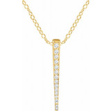 14K Yellow 1/4 CTW Diamond Graduated 16-18 Bar Necklace - 65221760000P photo
