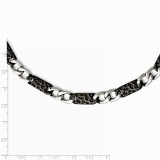 Chisel Stainless Steel Polished Black IP-Plated Link Necklace photo 2