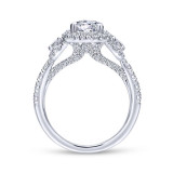Gabriel & Co. 14k White Gold Entwined 3 Stone Engagement Ring - ER12770R4W44JJ photo 2