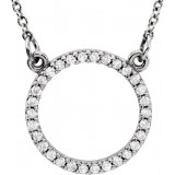 14K White 1/8 CTW Diamond 16 Necklace - 84155101P photo