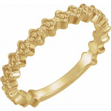 14K Yellow Clover Stackable Ring - 51697102P photo