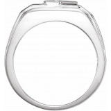 14K White Onyx & 1/8 CTW Diamond Bezel-Set Ring - 60939100P photo 2