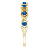 14K Yellow Blue Sapphire Stackable Ring - 720466025P photo 4