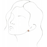 14K Rose Vintage-Inspired Clover Earrings - 87105602P photo 3