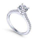 Gabriel & Co. 14k White Gold Contemporary Straight Engagement Ring - ER6675W44JJ photo 3