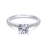 Gabriel & Co. 14k White Gold Contemporary Straight Engagement Ring - ER6675W44JJ photo