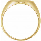 14K Yellow 22x20 mm Oval Signet Ring - 9320113052P photo 2