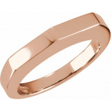14K Rose Stackable Geometric Ring - 50467298084P photo
