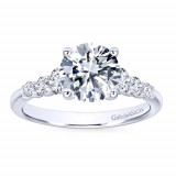 Gabriel & Co. 14k White Gold Contemporary Straight Engagement Ring - ER11752R4W44JJ photo