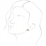 14K Yellow Emerald & White Sapphire Earrings - 86884619P photo 3