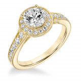 Goldman 14k Yellow Gold 0.45ct Diamond Semi Mount Engagement Ring photo