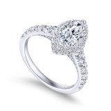 Gabriel & Co. 14k White Gold Entwined Halo Engagement Ring - ER12765M4W44JJ photo 3