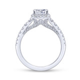 Gabriel & Co. 14k White Gold Entwined Halo Engagement Ring - ER12598S3W44JJ photo 2