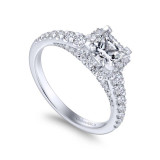 Gabriel & Co. 14k White Gold Entwined Halo Engagement Ring - ER12598S3W44JJ photo 3