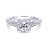 Gabriel & Co. 14k White Gold Entwined Halo Engagement Ring - ER12598S3W44JJ photo
