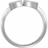 14K White 1/2 CTW Diamond Double Rectangle Geometric Diamond Ring - 65241960000P photo 2