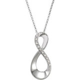 14K White .05 CTW Diamond Infinity-Inspired 18 Necklace - 68975100P photo