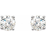 14K White 1/2 CTW Diamond Stud Earrings - 6753560096P photo 2