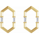 14K Yellow 1/3 CTW Diamond Geometric Earrings - 87075601P photo 2