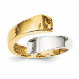 Quality Gold 14k Two-Tone Square Overlapping Ring photo