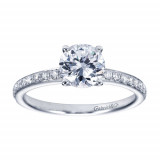 Gabriel & Co. 14k White Gold Contemporary Straight Engagement Ring - ER7537W44JJ photo