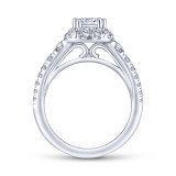 Gabriel & Co. 14k White Gold Contemporary Halo Engagement Ring - ER13882C4W44JJ photo 2