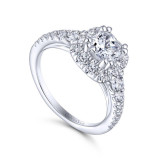 Gabriel & Co. 14k White Gold Contemporary Halo Engagement Ring - ER13882C4W44JJ photo 3