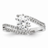 Quality Gold 14k White Gold Diamond Semi-Mount Engagement Ring photo