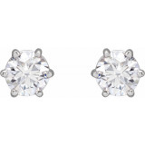 14K White 4.5 mm I3 3/4 CTW Diamond 6-Prong Wire Basket Earrings - 292366080P photo 2