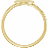 14K Yellow Round Engravable Ring - 51399101P photo 2