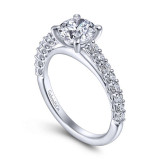 Gabriel & Co. 14k White Gold Classic Straight Engagement Ring - ER14682R4W44JJ photo 3
