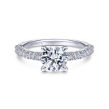 Gabriel & Co. 14k White Gold Classic Straight Engagement Ring - ER14682R4W44JJ photo