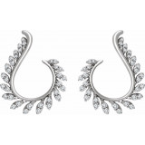 14K White 1/2 CTW Diamond Earrings - 65213160000P photo 2
