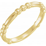 14K Yellow Stackable Bead Ring - 509421002P photo 3