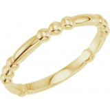 14K Yellow Stackable Bead Ring - 509421002P photo
