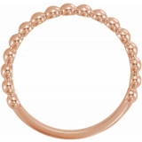14K Rose Stackable Beaded Ring - 509291004P photo 2