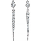 14K White 1/4 CTW Diamond Dangle Earrings - 65267360001P photo 2