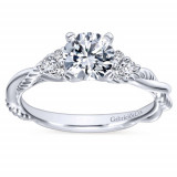 Gabriel & Co. 14k White Gold Hampton Twisted Engagement Ring - ER8817W44JJ photo