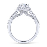 Gabriel & Co. 14k White Gold Entwined Halo Engagement Ring - ER12670R4W44JJ photo 2