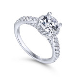 Gabriel & Co. 14k White Gold Entwined Halo Engagement Ring - ER12596R4W44JJ photo 3