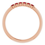 14K Rose Mozambique Garnet Stackable Ring - 123288606P photo 2