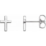 Platinum 7.5 mm Cross Earrings - R17014608P photo