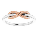 14K White & Rose Infinity-Style Ring - 51749105P photo 3