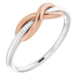 14K White & Rose Infinity-Style Ring - 51749105P photo